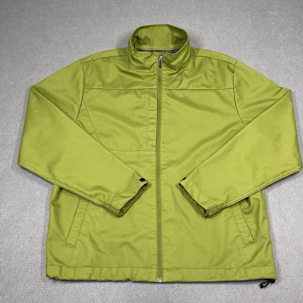 Ping Jacket Mens Large Lime Green Windbreaker Ripstop Golf Outerwear Hiking